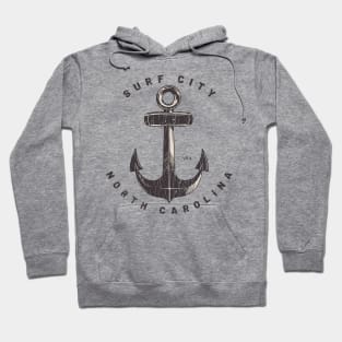 Surf City, NC Summertime Vacationing Big Anchor Hoodie